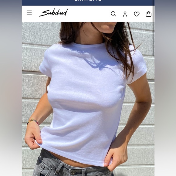 White Baby tee - Picture 1 of 5